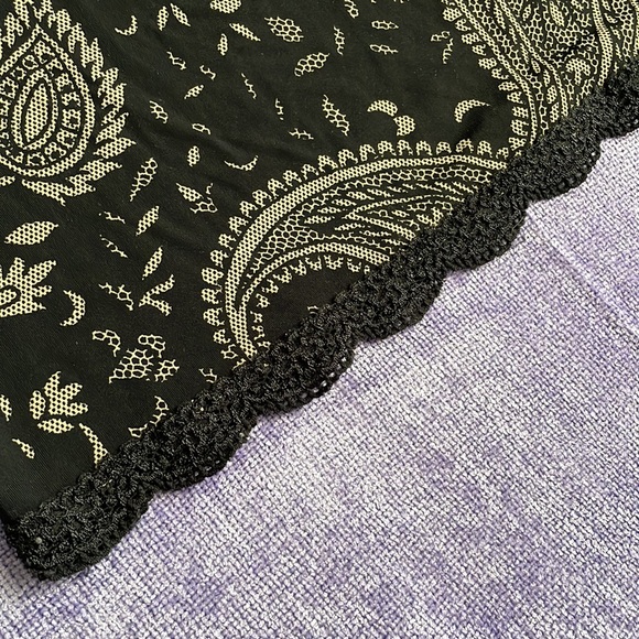 Jockey black nude paisley Lycra stretch camisole spaghetti strap silky soft sexy - Picture 4 of 12